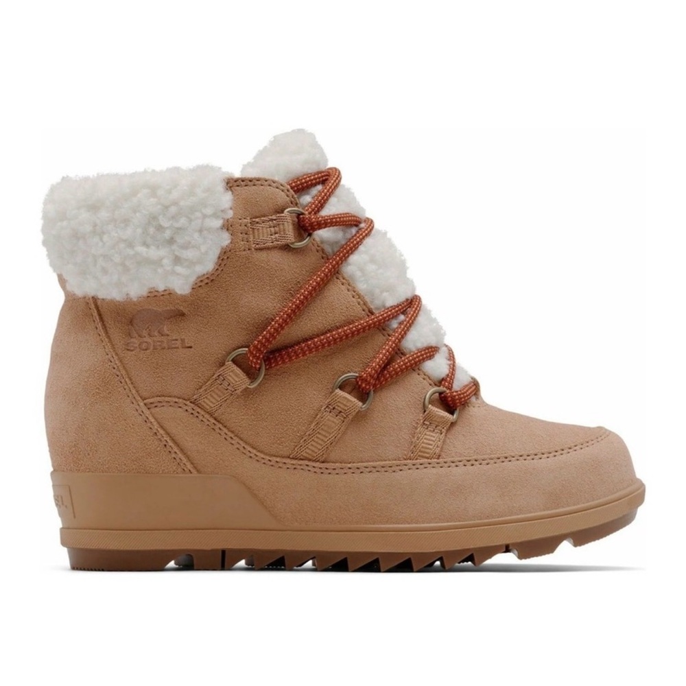Women’s wedge boots. Sorel Evie Cozy Lace Up - new in box.